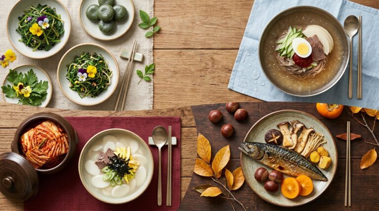 Korean Seasonal Foods: 20 Must-Try Dishes by Season 2 Korean seasonal foods for spring summer autumn and winter