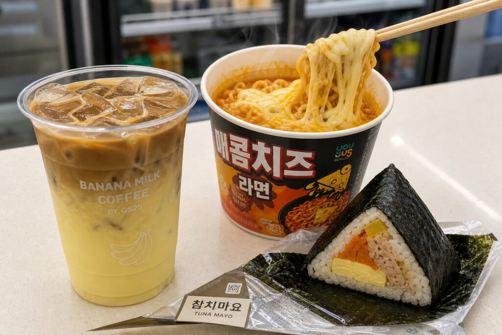 4 Korean Convenience Store Combos to Make at Home (Banana Latte, Cheese Rabokki & More) 2 Korean Convenience Store Hacks : K-Food Explained